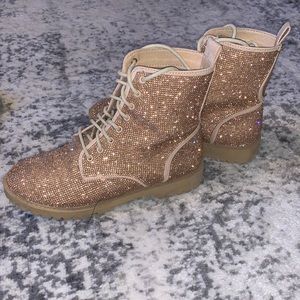 Lace-Up Bling Boots